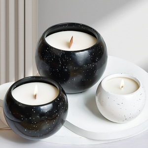 Planet Cup Scented <b>Candle</b> White Black Round Cup Shaped Home Decoration Fragrance Valentine's Day Gift - Product Image 3