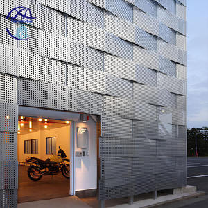 알루미늄 파사드 PVDF 코팅 천공 조각 알루미늄 베니어 커튼 월 파사드 클래딩용 - Product Image 1