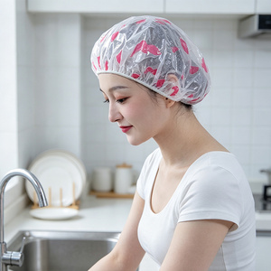 Gorro <span class=keywords><strong>de</strong></span> Ducha <span class=keywords><strong>de</strong></span> PVC Personalizado, Reutilizable, Impermeable, Elástico, para Mujeres, para Ducha, Spa, <span class=keywords><strong>Baño</strong></span>, Salón, Hotel - Product Image 4