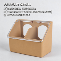 Mangeoire suspendue durable en plastique pour pigeons, avec 3 trous anti-déversement, pour aliments et eau, idéale pour les fournitures de pigeons de course