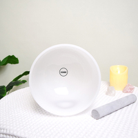 Bols chantants en cristal de quartz givré blanc laiteux 440/432Hz CDEFGAB C # D # F # G # A #   Instrument de musique de thérapie sonore en cristal pur à 99,99 %