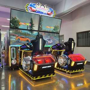 Dynamic racing <b>arcade</b> <b>machine</b> Luxury coin-operated racing <b>game</b> Coin-operated simulation console Dual screen driving simulator - Product Image 1