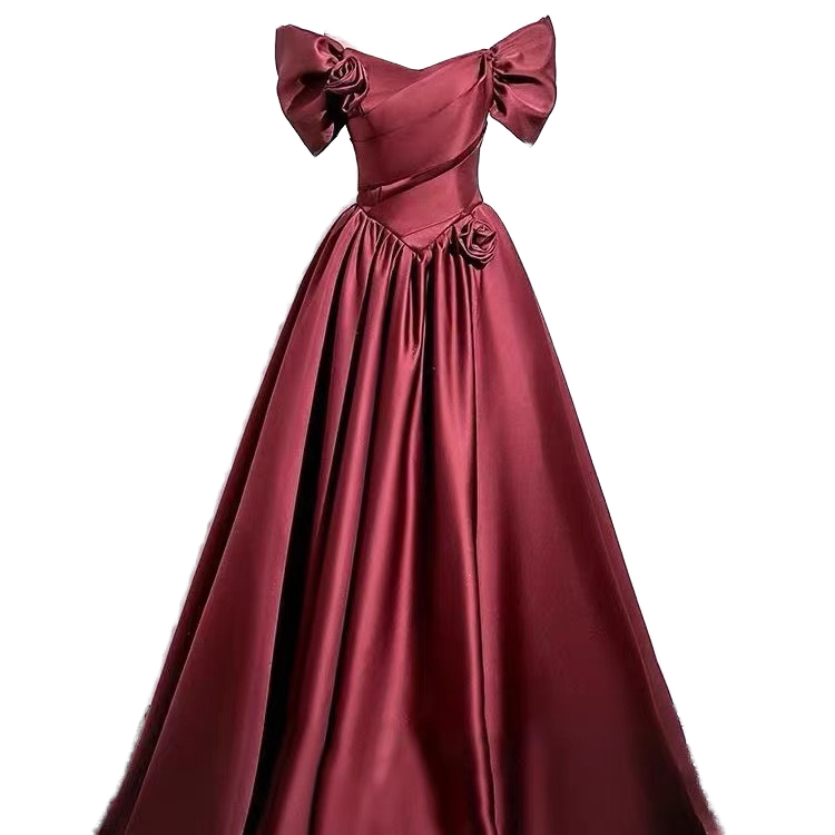 Shop Online Maroon Wedding Dress Elegant Embroidered Design