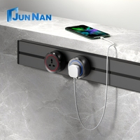 Rail de prise électrique mural réglable et mobile pour mobilier de bureau à domicile