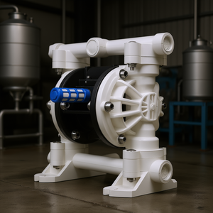 ปั๊มไดอะแฟรมคู่แบบใช้ลม D0100X3WHRX ขนาด 1/2 นิ้ว ทางเข้า-ออก ทำจากพลาสติก ใช้ลมสำหรับน้ำมันปิโตรเลียม ดีเซล ของเหลวที่มีความหนืดต่ำ - Product Image 2