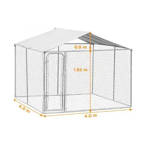 2022 HAOTAIN Cage 8*8,10*10 Foot Outdoor Welded Mesh Animal House Pet Cages Dog Kennel and Waterproof Cover