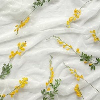 MNR2118 warna kuning asli kering dengan batang bunga Tekan untuk DIY bunga foto karya seni hadiah