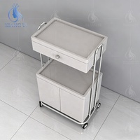 Chariot de rangement à 4 roues avec tiroirs pour salon de beauté, coiffure, maquillage et tatouage