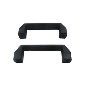 Tiradores y pomos de diseño moderno, duraderos, de aleación de aluminio y plástico negro, estilo industrial rústico, para gabinetes eléctricos y muebles. - Product Image 3