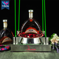 Bouteille de Champagne LED Rechargeable, pièces, Rechargeable, en acier inoxydable, glamour, affichage avec éclairage Laser
