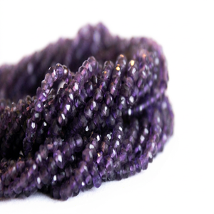 <b>Amethyst</b> Gemstone Beads Strand Wholesale Lot Wife Gift <b>amethyst</b> beads strand for jewelry making - Product Image 1