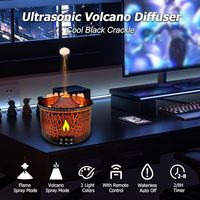Diffuseur d'huiles essentielles électrique USB personnalisé Vulcano Air, humidificateur à motif flamme bleu-jaune, pour la maison et la chambre, aromathérapie