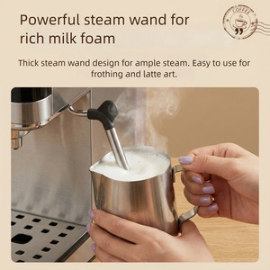 <span class=keywords><strong>Cafetera</strong></span> Espresso Eléctrica <span class=keywords><strong>Italiana</strong></span> Semiautomática para Uso Doméstico, Compacta, de Alta Calidad, de Acero Inoxidable, con Espumador de Leche - Product Image 3