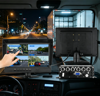 Enregistreur mobile 4 canaux Full HD 1080P avec écran tactile RS232 AHD pour voiture, taxi, logistique, flotte de véhicules utilitaires lourds, enregistrement en boucle