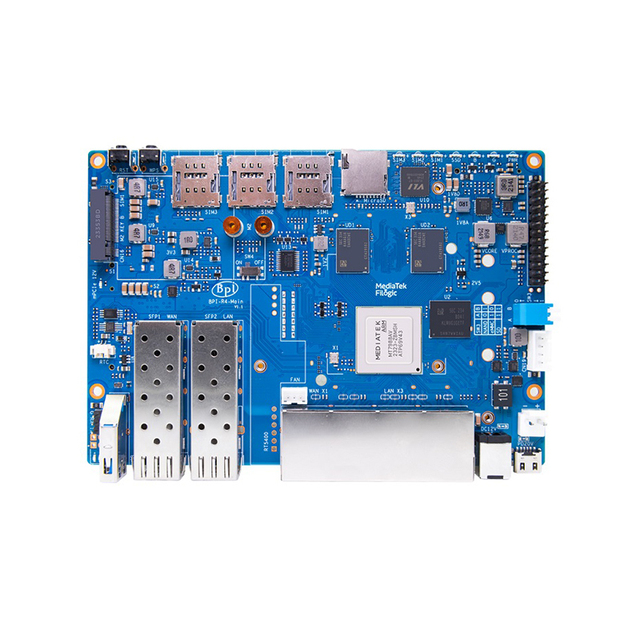 Banana Pi BPI-R4 Open Source Router Development Board Support WiFi6, WiFi7 Media Tek MT7988A Quad-core ARM Corex-A73