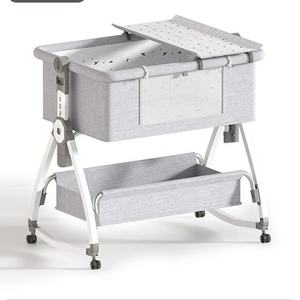 Cuna portátil plegable para bebé con altura ajustable, <span class=keywords><strong>mosquitera</strong></span> y sistema anticaída, ideal para venta al por mayor transfronteriza. - Product Image 1