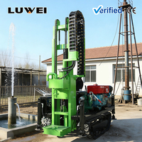 Foreuse mobile sur chenilles pour puits d'eau, machine hydraulique pour forage profond des eaux souterraines
