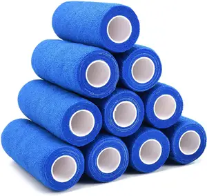 לוגו מותאם אישית ידידותית לסביבה דביק קלטת ספורט נקע עזרה ראשונה כחול וטרינר לעטוף תחבושת עבור סוסים - Product Image 1