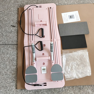 Ensemble de planche de Pilates pliable multifonction 6 en 1 avec minuteur, équipement de Pilates, <span class=keywords><strong>rouleau</strong></span> d'exercice abdominal pour la maison - Product Image 2
