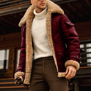 Chaqueta de Piel Sintética con Cuello Vuelto Nueva, Abrigo de <span class=keywords><strong>Hombre</strong></span> Sehe Fashion - Product Image 4