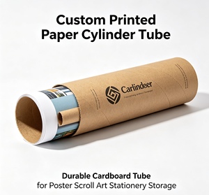 Tubo de Cartón Impreso Personalizado, Tubo de Cartón Resistente para Pósteres, Pergaminos, Arte, Almacenamiento de Papelería - Product Image 5