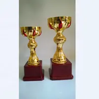 Kids Plastic Golden Award Trophy design - 5 Inch Gold Cup Trophies For Children - Party Favors Reward Prizes - Play Kreative TM