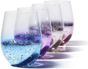 Ensemble <span class=keywords><strong>de</strong></span> 4 verres à vin en cristal, verres à vin rouge clair, motif ciel étoilé, Premium, brillant, à boire, 3 pièces - Product Image 2