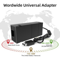 GEME Model 364 12V 8A/10A/12A 100-240V AC Adapter Charger Pengisian Cepat Pendingin Kipas Besar untuk Satu Konsol (Colokan AS/EU/UK)