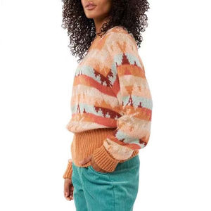 Marque <span class=keywords><strong>de</strong></span> <span class=keywords><strong>surf</strong></span> australienne R Ipc.ul <span class=keywords><strong>Pull</strong></span> jacquard à manches longues pour femmes automne et hiver haut tricoté coloré - Product Image 2