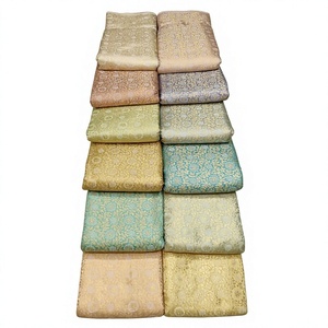Elegant Organic Eco-Friendly Medium Weight Brocade Jacquard Silk Fabric Textile for Traditional Clothing Craft Sewing Embroidery - Product Image 1