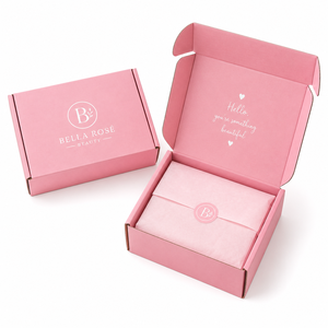 Caja de Envío Rosa de Papel Kraft Ecológico con Cierre Magnético y Logotipo Personalizado para Empaquetado con MOQ Bajo, <span class=keywords><strong>Precio</strong></span> de Fábrica - Product Image 3