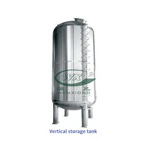 Réservoir de stockage Vertical en acier inoxydable, pour boissons, jus au lait