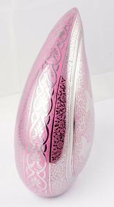 Silver Pink Metal Cremation Urn Adult Ashes Tear Drop Design <b>Memorial</b> <b>Keepsake</b> Container Funeral Supplies Urn - Product Image 3