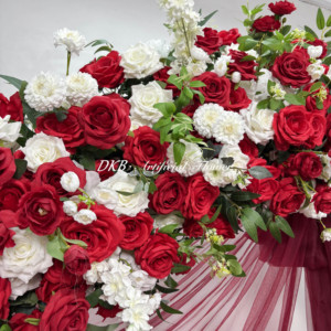 Chất Lượng Cao Nhà Máy Giá Tùy Chỉnh Hoa Vòm Sang Trọng Màu Đỏ Nhân Tạo Hoa Vòm Đám Cưới Đảng Trang Trí Thực Tế Tăng - Product Image 5