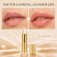 Rouge à lèvres changeant de couleur, baume hydratant longue durée, gloss à lèvres anti-transfert, effet magique de changement de couleur selon la température, motif fleur en feuille d'aluminium
