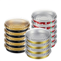 Plat à pizza de 7 pouces en aluminium résistant aux hautes températures, compatible micro-ondes, style influenceur, plateau à dessert, mousse aux fruits, tiramisu