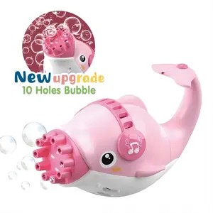 Neuestes Kinderspielzeug batteriebetriebene Delphin-Blasenblasmaschine elektrische Cartoon-Blasenpistole für die USA