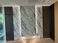 Feuille de stratifié de marbre de PVC 3mm panneau de marbre en plastique feuille de plastique alternative de marbre