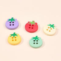 Boutons-pression lavables en plastique ABS à quatre trous, motifs étoiles, cœurs et diamants de dessins animés mignons, 20mm/18mm, pour la couture décorative de pulls et cardigans pour enfants