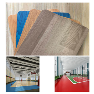 Revêtement <span class=keywords><strong>de</strong></span> sol pour terrain <span class=keywords><strong>de</strong></span> basketball intérieur en PVC écologique, 5 mm d'épaisseur, absorption des chocs, antidérapant, antibactérien, installation facile, en rouleau - Product Image 4