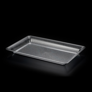 Bandejas de plástico rectangulares baratas para comida de restaurante, frutas y verduras