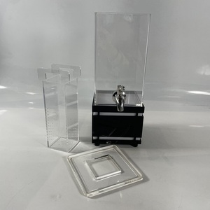 Premium Custom Clear Square LED Lit 2 Gal Acrylic <b>Drink</b> Dispenser For Bar Counter Commercial Party Display - Product Image 6