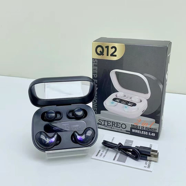 Q12 In-ear Dual Style TWS Earphones Wireless Earbuds for Sports