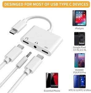 <span class=keywords><strong>USB</strong></span> C Đến 3.5Mm Và Loại C Kỹ Thuật Số DAC Chip Âm Thanh Splitter Và 1 <span class=keywords><strong>Adapter</strong></span> Sạc Tương Thích Cho iPad pro Và Google Pixel Hơn - Product Image 3