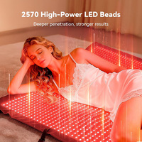 Matras Terapi LED Merah dan Inframerah Dekat yang Dapat Disesuaikan Sepenuhnya oleh Produsen OEM dengan Pereda Nyeri 200W untuk Seluruh Tubuh