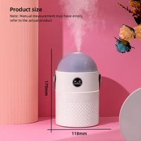 Humidificateurs intelligents de bureau portables chambre 550Ml Usb sans fil Rechargeable projecteur lampe humidificateur d'air avec batterie