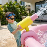 Piscine gonflable en PVC pour enfants et adultes, épaisse, pliable, pour extérieur, avec toboggan et pistolet à eau, vente en gros d'usine