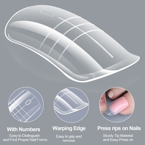 Hot Selling 160 Piece Box Claw Shaped Paperless Support Quick <b>Extension</b> Gel <b>Nail</b> Mold Transparent <b>Nail</b> Piece - Product Image 6