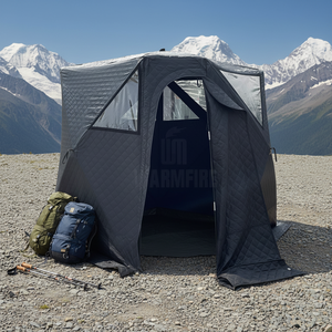 Tente <span class=keywords><strong>de</strong></span> sauna d'hiver Warmfire Oxford à triple couche pour la pêche sur glace, grande fenêtre, une chambre, ouverture rapide automatique, durable et thermique - Product Image 1