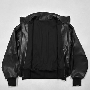 <span class=keywords><strong>Chaqueta</strong></span> <span class=keywords><strong>de</strong></span> <span class=keywords><strong>cuero</strong></span> para <span class=keywords><strong>hombre</strong></span> con cremallera, bordado, parches <span class=keywords><strong>de</strong></span> <span class=keywords><strong>cuero</strong></span>, cintura elástica y puños, estilo boxy, para motociclismo, con estampado personalizado, para invierno - Product Image 6